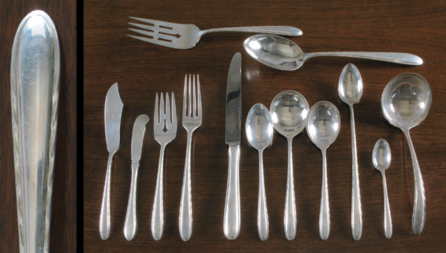 Appraisal: TOWLE STERLING FLATWARE SET STORAGE CASE pieces Flatware in the