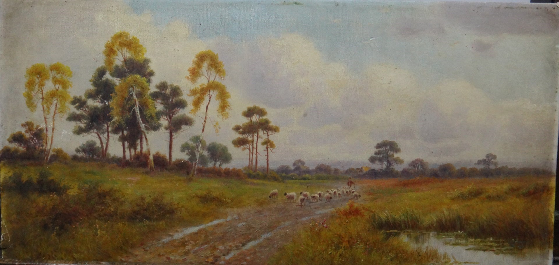 Appraisal: Sidney Yates Johnson fl - Sheep in a landscape oil