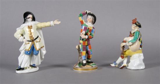 Appraisal: A Group of Three Continental Porcelain Figures Height of tallest