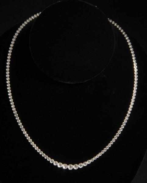 Appraisal: K W Gold Diamond Necklace Description Diamonds ctw Condition Excellent