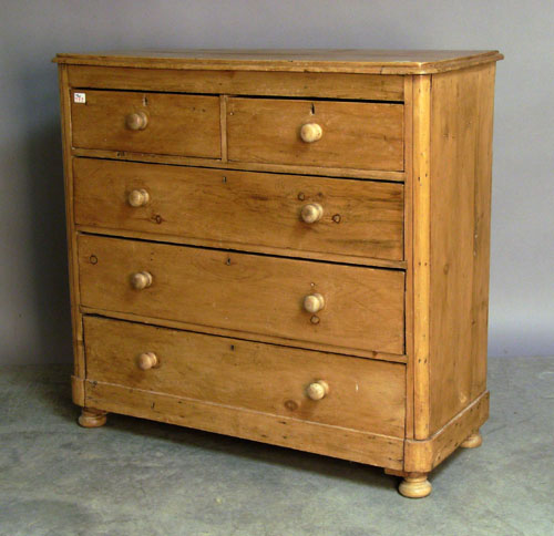 Appraisal: Pine chest of drawers th c h w