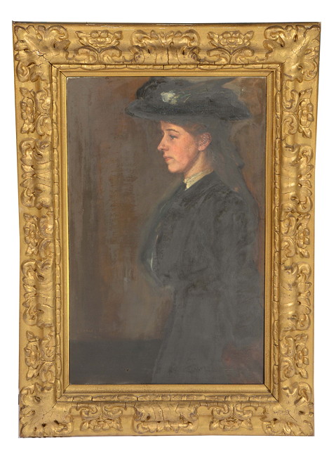 Appraisal: CHARLES HEPBURN SCOTT - Half length portrait of Miss Elizabeth