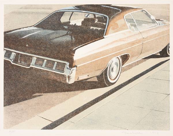 Appraisal: Robert Bechtle American born ' Caprice Lithograph in colors on