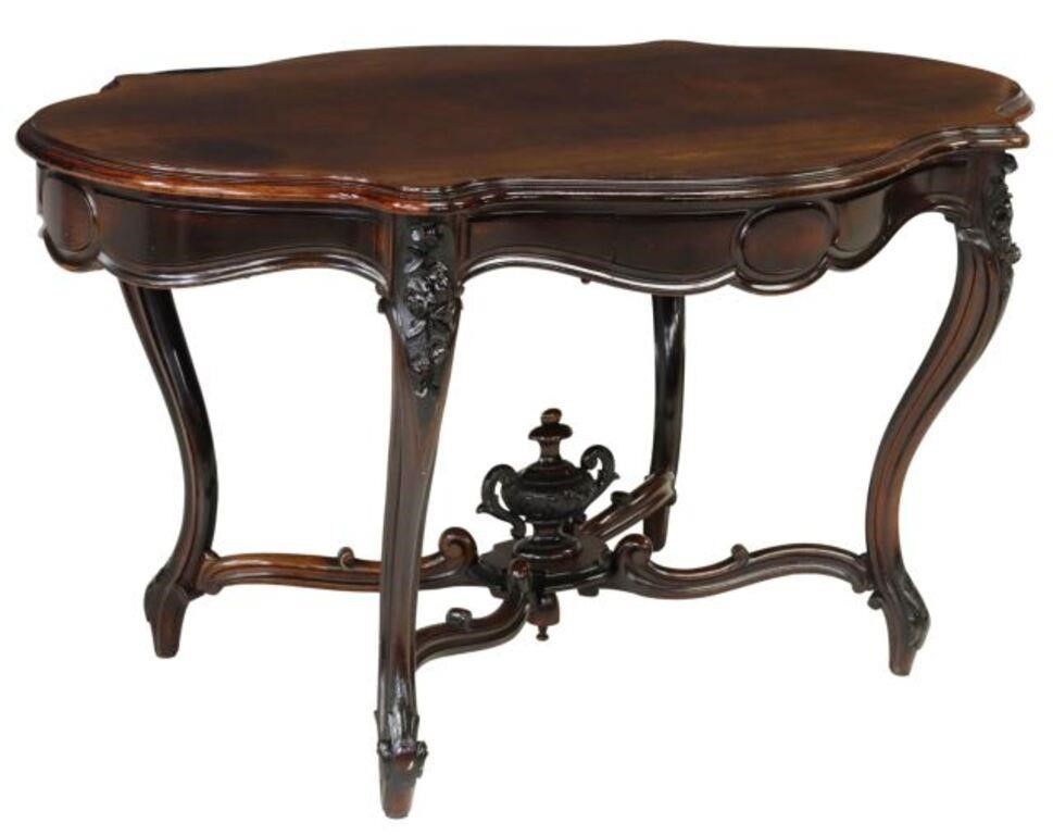 Appraisal: French Napoleon III period rosewood salon table late th c