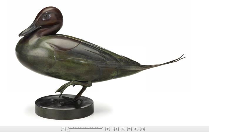 Appraisal: Geoffrey Dashwood British b Bronze sculpture of a standing mallard