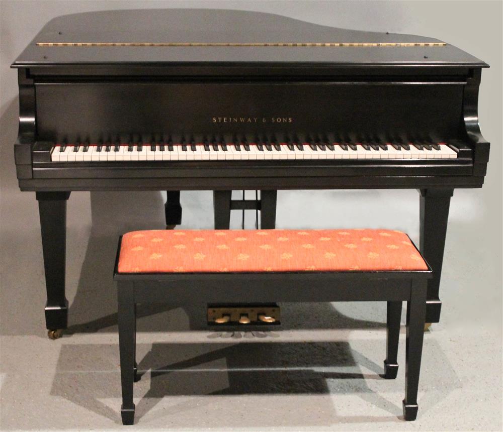 Appraisal: STEINWAY BLACK EBONY BABY GRAND PIANO MODEL M TOGETHER WITH