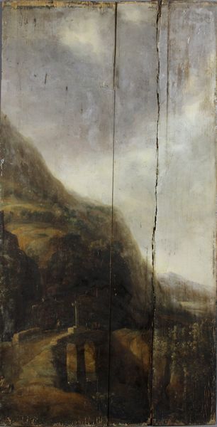 Appraisal: Pair of th Century Dutch painted panels mountain scenes one