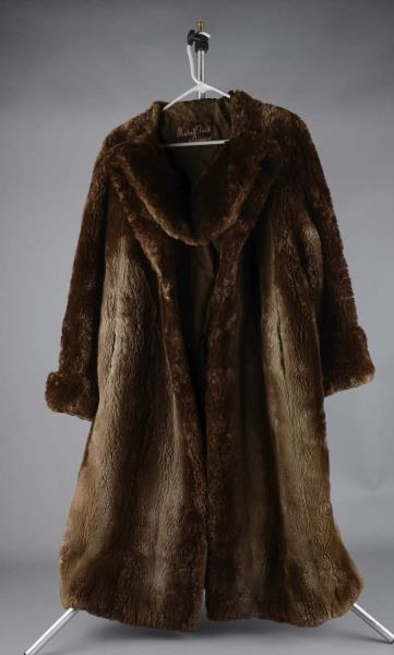 Appraisal: Marshall Fields Sheered Beaver Fur Coat Vintage sheered beaver coat