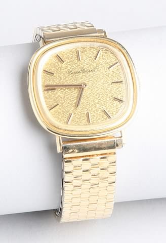 Appraisal: KY gold Lucien Piccard watch stamped K Watch band gold