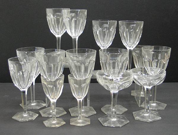 Appraisal: A suite of Baccarat stemware in the 'Compi gne' pattern