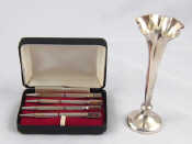 Appraisal: A cased set of silver bridge pencils marked sterling silver