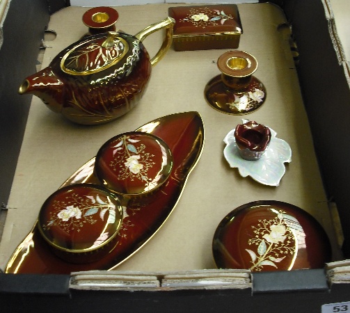 Appraisal: A Collection of Carltonware Rouge Royale Pottery to include Teapot