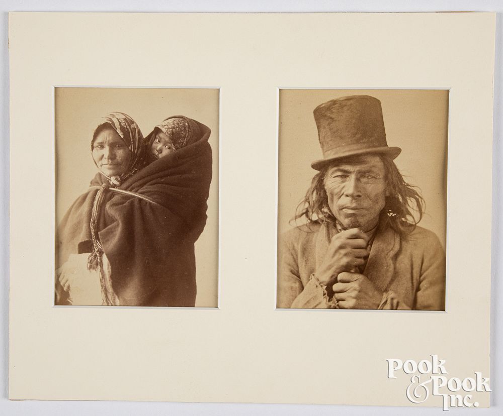 Appraisal: Two Native American Indian photographs Two Native American Indian photographs