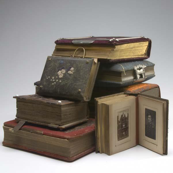 Appraisal: VICTORIAN PHOTOGRAPH ALBUMS Eight assorted albums containing Victorian photos