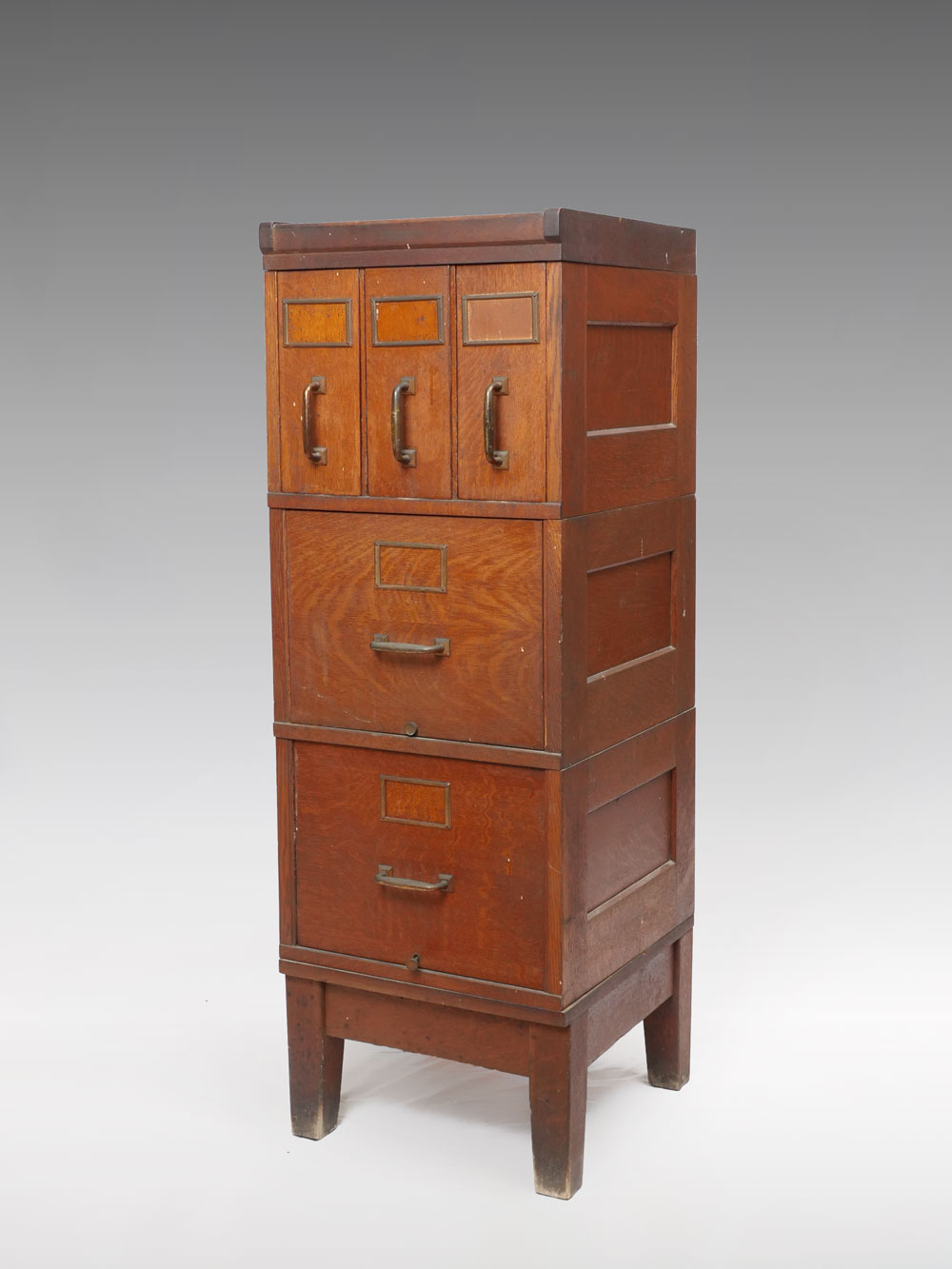 Appraisal: YAWMAN ERBE MFG CO OAK FILING CABINET Sectional Oak filing