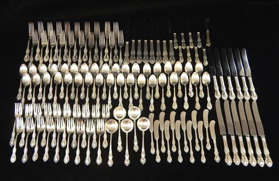 Appraisal: STERLING SILVER International Wild Rose pattern sterling flatware one hundred-twenty-one