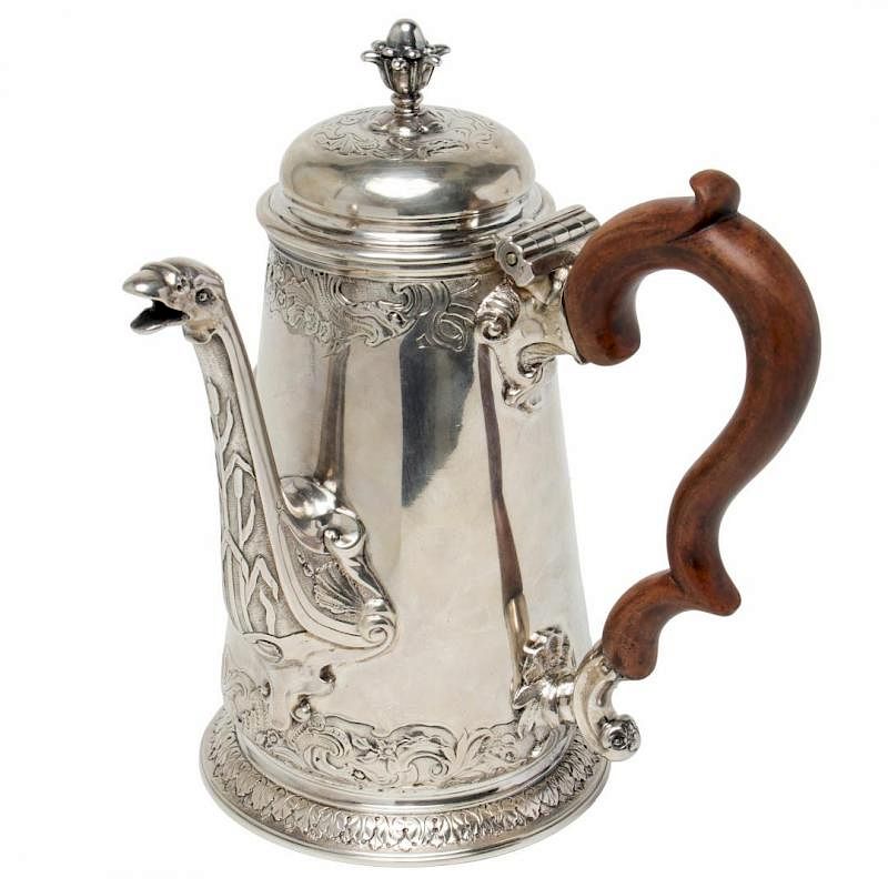 Appraisal: Paul de Lamerie English Silver Coffee Pot Paul de Lamerie