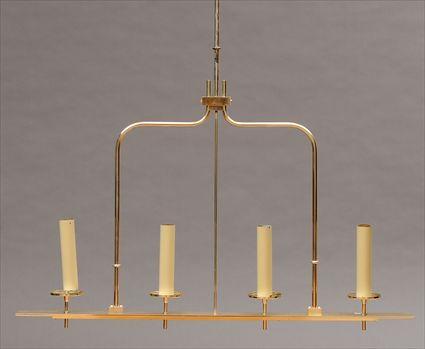 Appraisal: Modern Chromium-Plated Metal Four-Light Ceiling Fixture x in Provenance Property