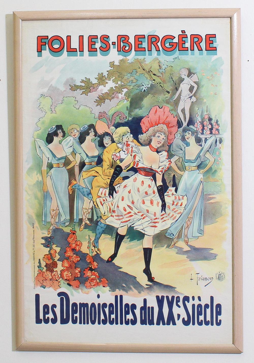 Appraisal: VINTAGE POSTER LOUIS TRINQUIER-TRIANON France - Folies - Bergere Les