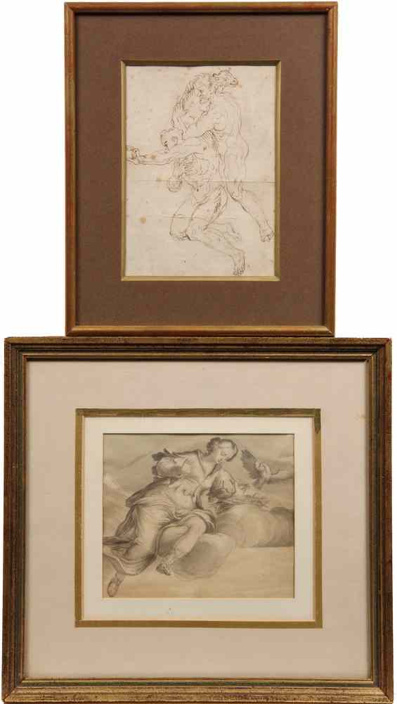 Appraisal: INK DRAWINGS - Including Allegory of Air Circle of Jacob