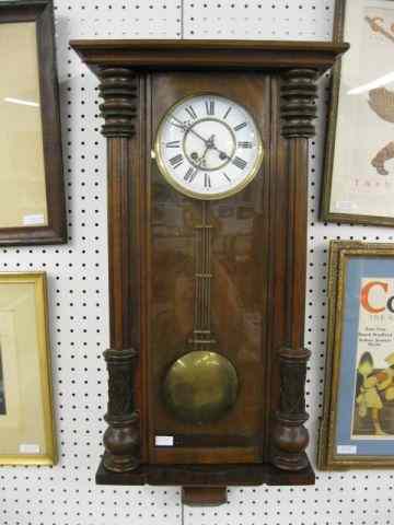 Appraisal: Victorian Wall Clock Gustav Becker type '' tall working