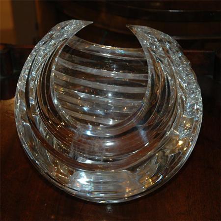 Appraisal: Colorless Cut Glass Globular Vase Estimate -