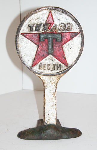 Appraisal: Artist unknown Title Cast Iron Texaco Doorstop Medium Cast Iron