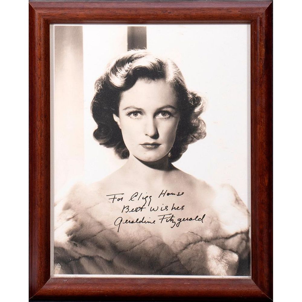 Appraisal: Geraldine Fitzgerald Original autographed inscribed photograph Size x Condition Showing