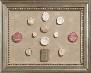 Appraisal: Group of Twelve Plaster Intaglios th c Grand Tour Souvenirs