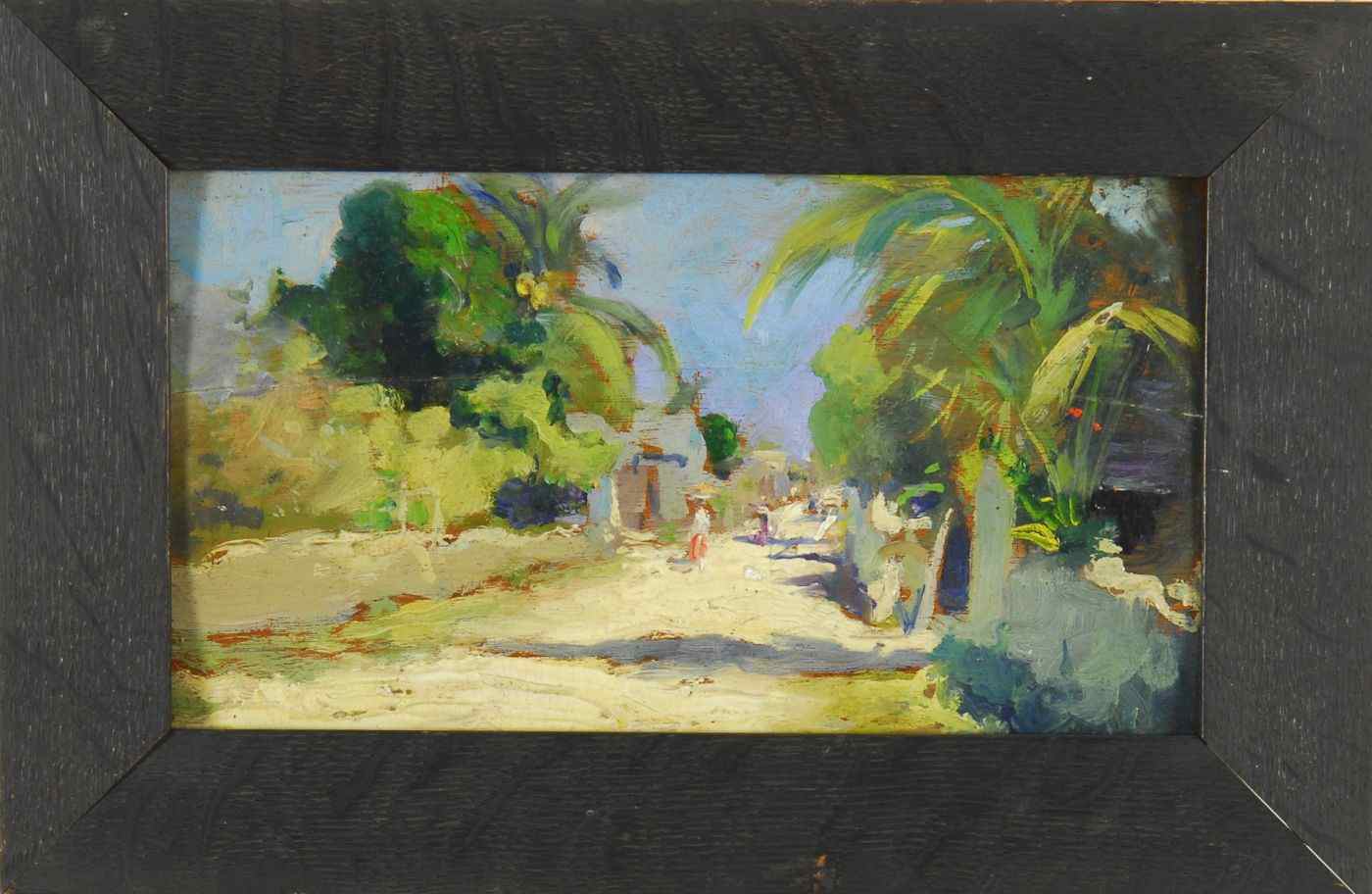 Appraisal: DOUGLAS VOLKAmerican - Island street scene Unsigned Estate stamp verso