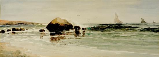 Appraisal: Edward A Harvey Massachusetts - SURF ROCKS EAST GLOUCESTER watercolor