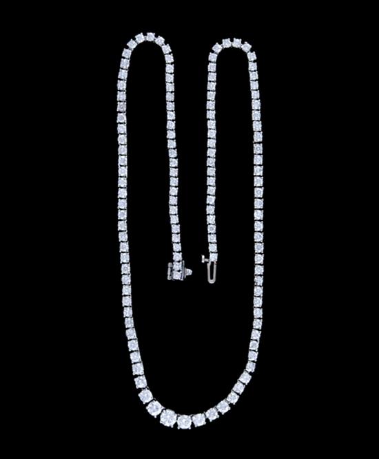 Appraisal: Riviera diamond necklace diamonds ctw color G-H clarity VS mounted