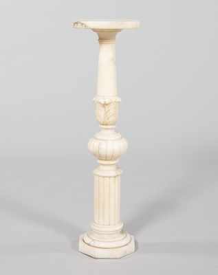 Appraisal: A Petite Carved Marble Column Italian th Century Carved marble