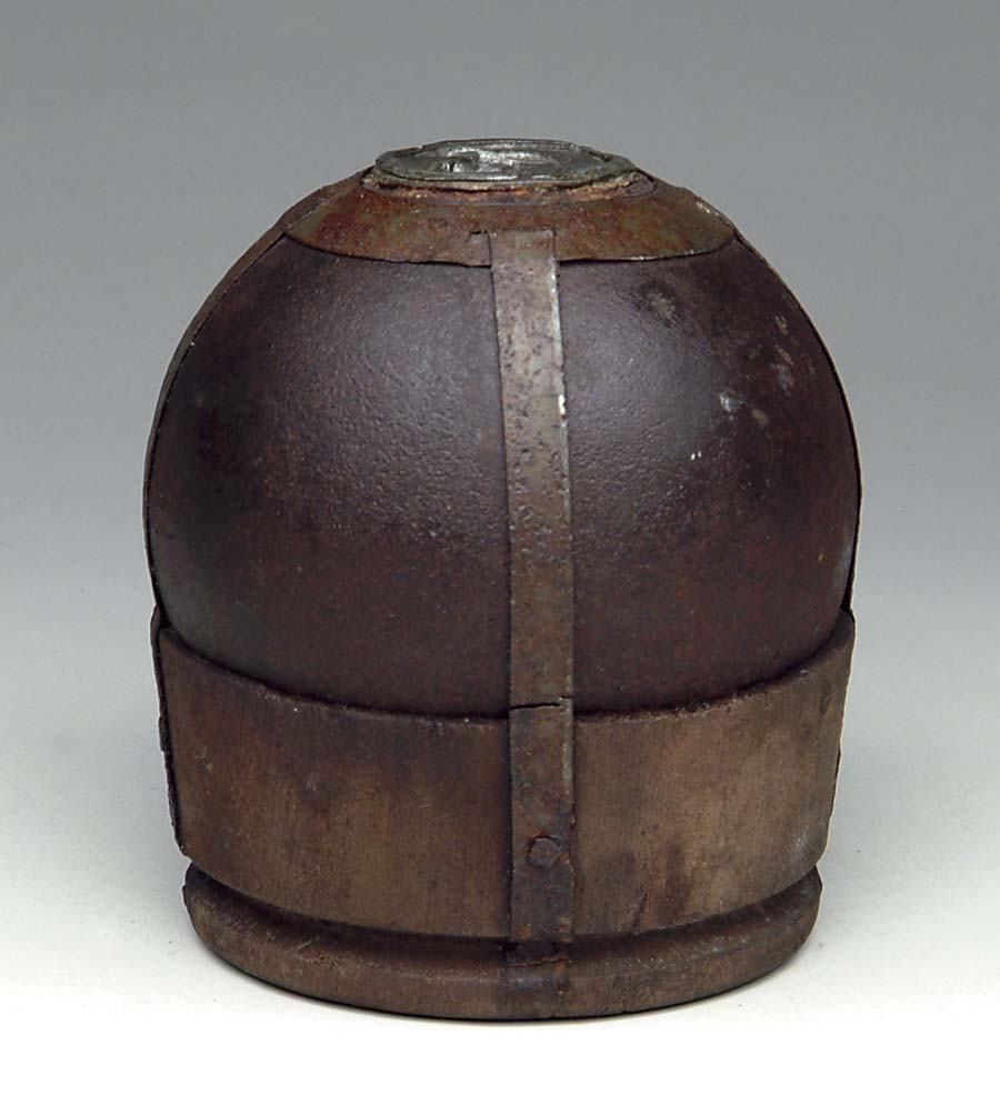 Appraisal: US -POUNDER BORMANN FUSED CANNONBALL W ORIGINAL WOODEN SABOT Non-excavated