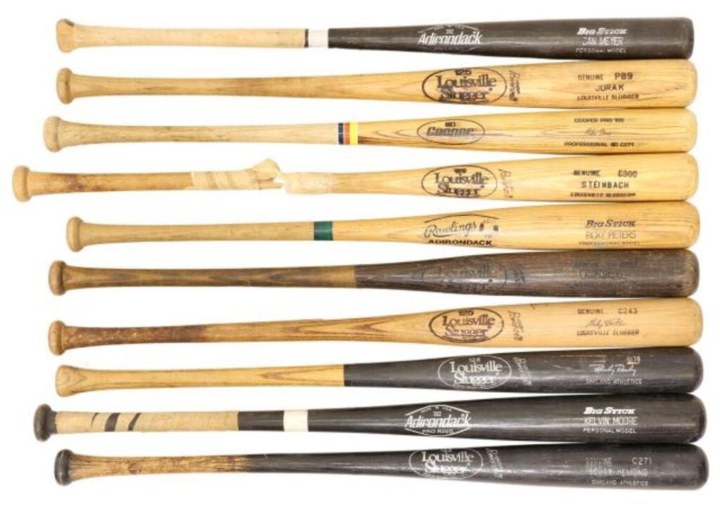 Appraisal: GAME USED OAKLAND ATHLETICS BASEBALL BATS lot of Major League