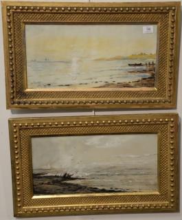 Appraisal: Edmund Darch Lewis - pair of watercolor and gouache on