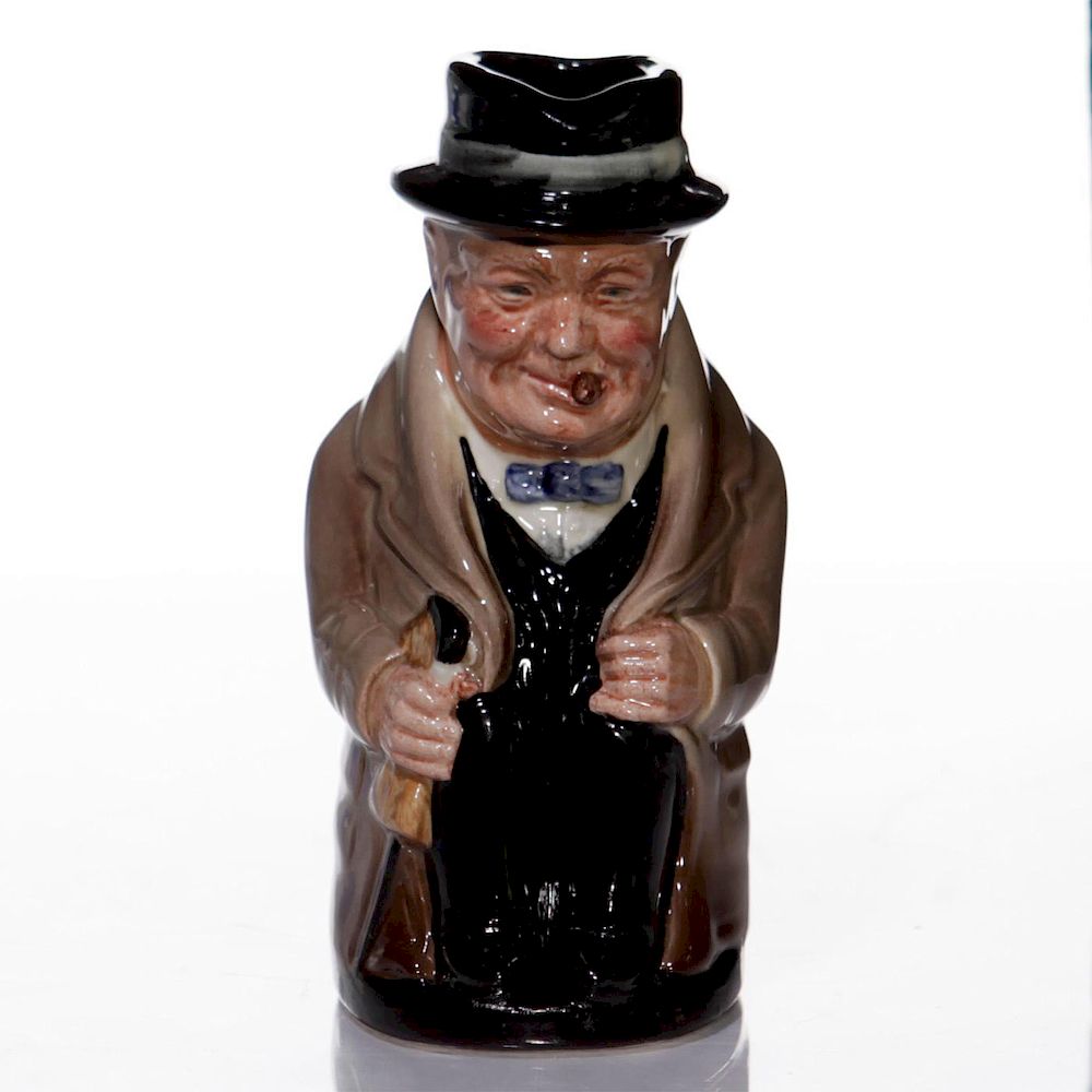 Appraisal: ROYAL DOULTON CHARACTER TOBY JUG W CHURCHILL D Handpainted medium