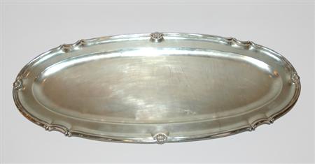 Appraisal: Austrian Silver Fish Platter Estimate nbsp nbsp nbsp - nbsp