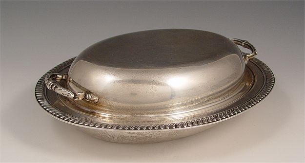 Appraisal: FISHER STERLING COVERED VEGETABLE SERVER In the Kent pattern Measures