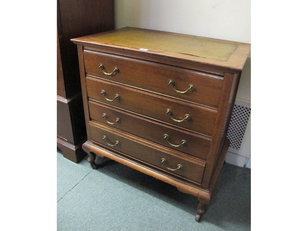 Appraisal: Edwardian mahogany music cabinet chest