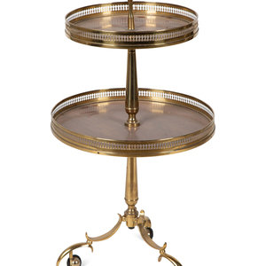 Appraisal: A French Brass Two-Tier Stand TH CENTURY Height x diameter