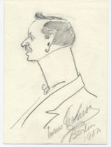 Appraisal: Characture Drawing By Caruso C Drawn by Caruso of a