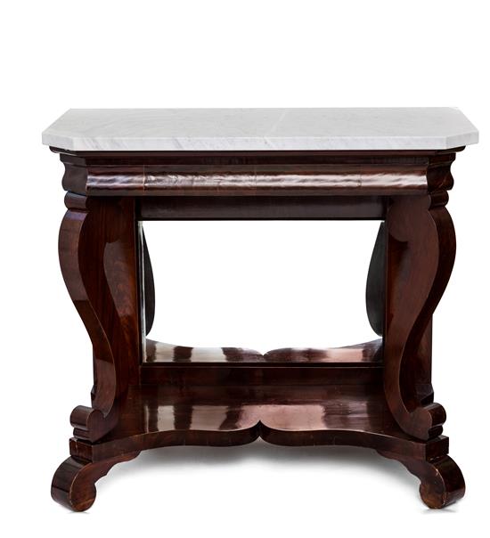 Appraisal: Sale Lot An American Empire Mahogany Console Table mid- th