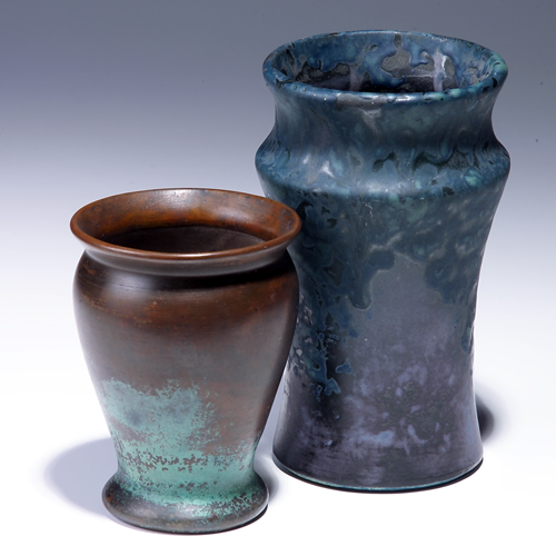 Appraisal: Two pieces to include a CLEWELL vase restoration around rim