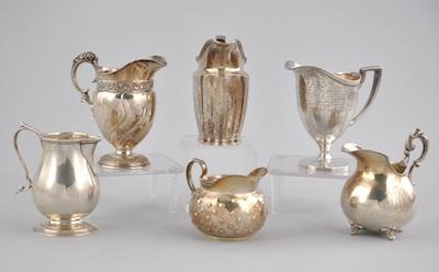 Appraisal: A Collection of Six Tiffany Co Sterling Silver Cream Pitchers