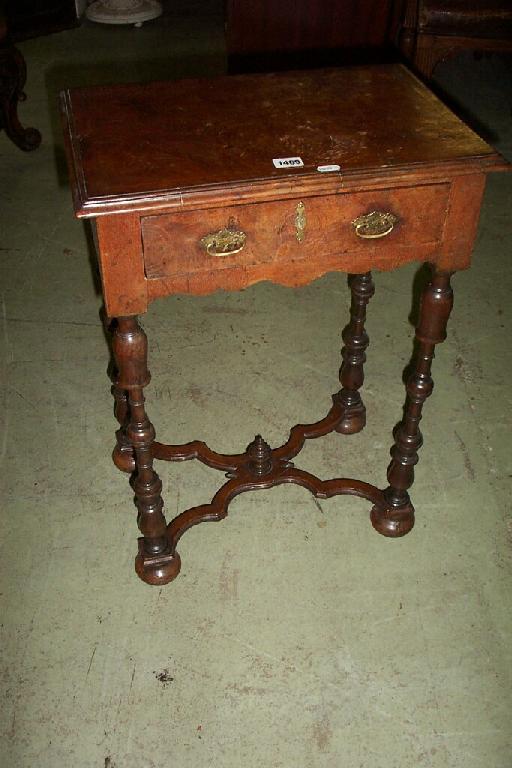 Appraisal: A pair of small William Mary style oak side tables