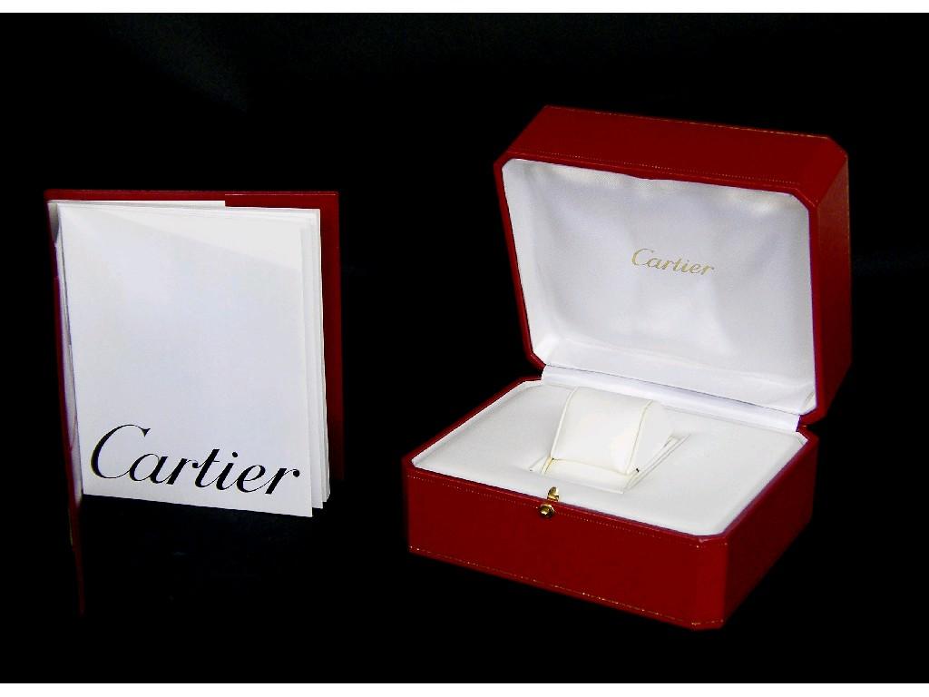 Appraisal: Cartier watch box with watch booklet