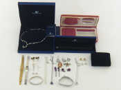 Appraisal: A mixed lot of costume jewellery including Swarovski comprising bracelets