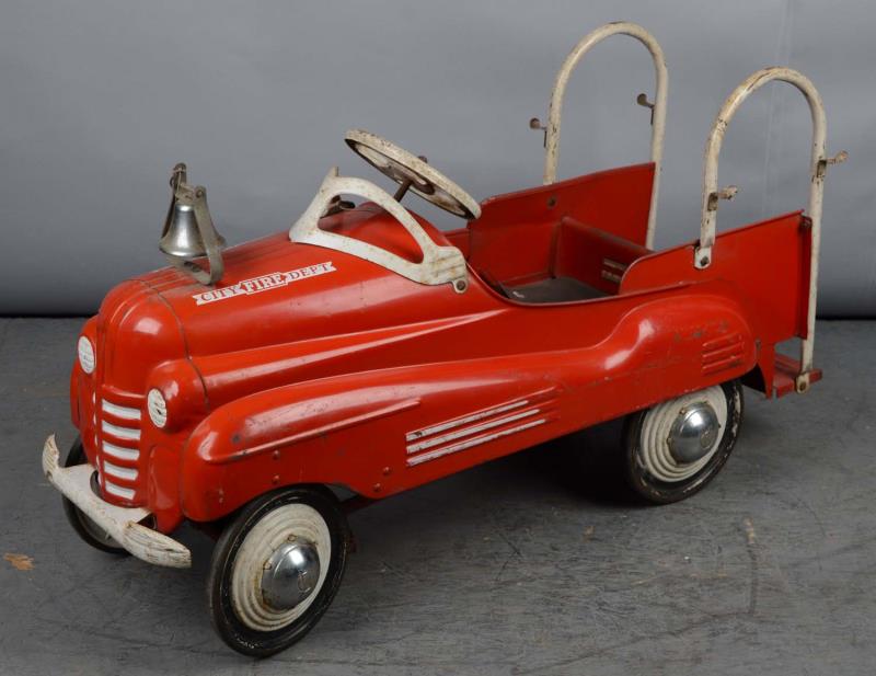 Appraisal: Pressed Steel Murray Pontiac Fire Truck Pedal Car This red