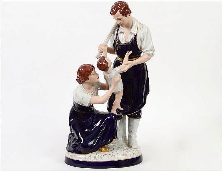 Appraisal: ROYAL DUX PORCELAIN FIGURAL GROUPEarly to mid th Century Marked